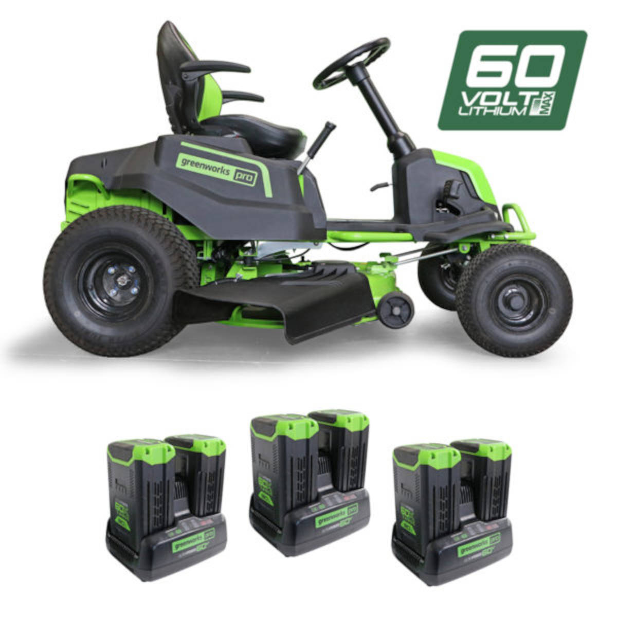 (image for) Greenworks 60V Pro 42” Ride-On Lawnmower 7400707AU